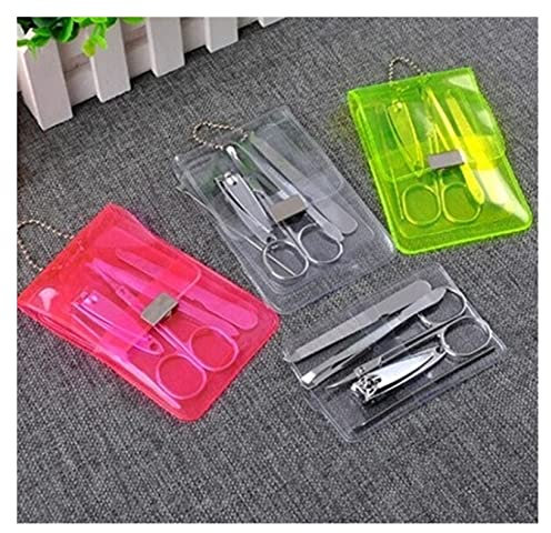 Nagelknipser 5 STÜCKE DIG EAR PICK Löffel Messer Nageldatei Dienstprogramm Nagel Clipper Maniküre Kit Edelstahl Nagel Pediküre Schere Clipper Pinzette Erwachsene Nagelknipser (Color : Random)