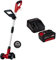 Einhell Power X-Change 18V Cordless Grout Cleaner With Battery And Charger - Adjustable Telescopic Long Handle, Replaceable Brushes (Nylon And Steel Included) - GE-CC 18 Li Patio Cleaner Kit