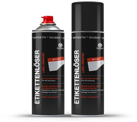 Octopus 2x Etikettenentferner und Kleberlöser Spray, Klebstoff-Entferner zum Lösen hartnäckiger Rückstände, mit Orangenöl - 200 ml