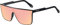 H HELMUT JUST Sonnenbrille Herren Damen Eckig Groß, Sonnenbrille Retro Orangerosa Stylisch Leicht TR90 Rahmen Unisex