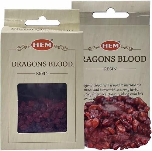 Dragons Blood Räucherstäbchen, 100 % natürlich, aromatisch, Baumgummi-Saft, feste Kristalle und Stahlgeflecht