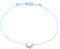 Selfmade Jewelry Armband Damen Silber Stern Handgemachtes Armkettchen mit Sternchen Größenverstellbar Inkl. Geschenk-Verpackung (Silber - Hellblau)
