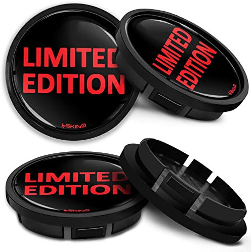 SkinoEu Compatible avec Cache-Moyeu VW 5G0601171XQI 66mm Capuchons de Centre Enjoliveurs de Roué Jante Voiture Rouge CR 28