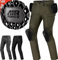 SHIMA GIRO 2.0 Motorradhose Herren - Elastische Regular Fit Cargo Biker Hose Männer mit DuraQLschicht, Knie und Hüft Protektoren, Oberschenkeltaschen (Khaki, 38)