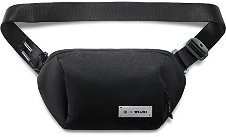 HEIMPLANET Original | Transit Line Sling Pocket | Wasserfeste Hüfttasche aus hochwertigem DYECOSHELL | Unterstützt 1% for The Planet (Schwarz)