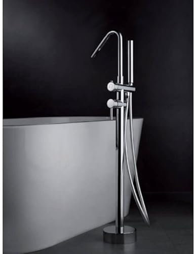 IMEX - Grifo bañera exenta - Monomando Baño-Ducha A Suelo - Griferia baño - grifo para tina de baño - SERIE CORCEGA BBECO1 Cromo