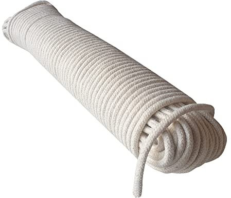 Wäscheleine Baumwolle 50m Ø6mm Schnur Seil Strick Leine Natur