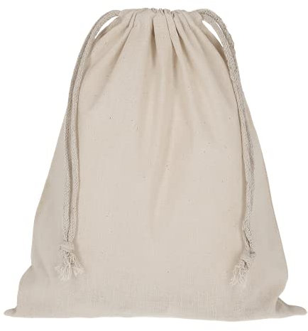 TEXXILLA Zuziehbeutel - Baumwolle | OEKO-TEX 100 zertifiziert | 25x30cm | Jutebeutel | Einkaufstasche | unbedruckt, Farbe:natur