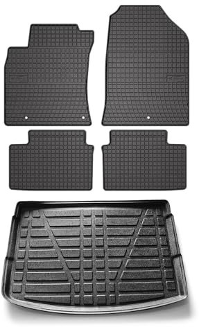 Fußmatten & Kofferraumwanne Set für Hyundai i30 2017-2025 Gummi TPE Schwarz 5X