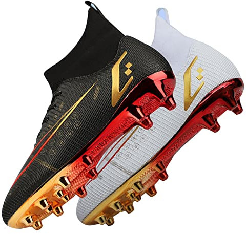 WEJIESS Herren Fußballschuhe High Top Spikes Jugend Outdoor-Training Fußballschuhe Professionelle sportliche Sportschuhe Turf Trainer