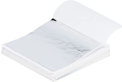95 Sheets Silver Leaf, Imitation Silver Foil Papers for Arts, Crafts, Furniture, Nail Art, Canvas, Home Decoration, 8x8 cm Silver Leaf Sheets