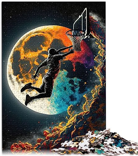 Puzzle Basketball Sport Buntes Puzzle für Erwachsene und Kinder1000 Teile Papppuzzles für Erwachsene und Kinder ab 12 Jahren Home Art Decor /26 * 38cm.