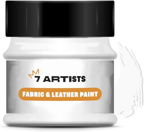 7 Artists Pintura Textil Blanca 50 ml Pintura para Tela | Pintura Textil Permanente y Lavable | Pintura Tela | Pintura para Ropa | Pintura para Cuero | Pintura Zapatillas | Pintura Cuero