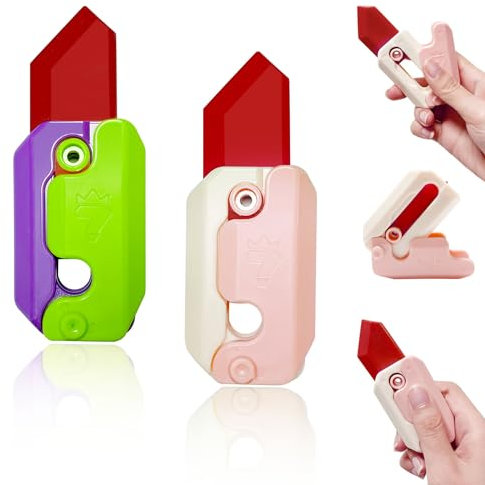 Steemjoey 2 Piezas Fidget Toys Knife, Juguete Giratorio Inquieto, Cuchillo De Gravedad 3D, Juguete Sensorial Alivio de la Ansiedad con los Dedos, ADHD Autismo Juguete para Niños Adultos