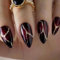 Lot de 24 Faux Ongles Amande Court Français Rouge Foncé Press on Nails Ballerine Couverture Complète Acrylique Capsules Ongles Naturel Ongles à Coller pour Femmes et Filles 12 Tailles