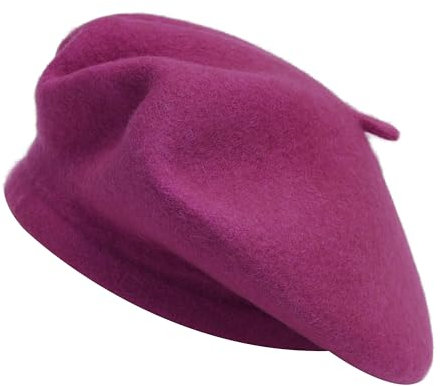 ZLYC Frauen Klassische Der Französische Künstler Baskenmütze Barett(Lady Purple)