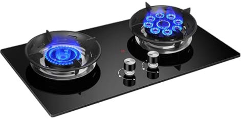 Cuisinière Au Propane, Table De Cuisson À Gaz En Verre Trempé, Cuisinière Au Propane Portable À 2 Brûleurs, Maximum 17 060 BTU, Idéale For Les Restaurants Familiaux Et Les Camions De Restauration (Co