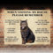 Funny Tabby Cat House Rules Metal wall sign. 20 x 15cm