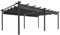 Outsunny Schiebepergola einziehbare Pergola 3,5 x 6 m Pergola für Terrasse Aluminiumstruktur + Polyestergewebe - dunkelgrau