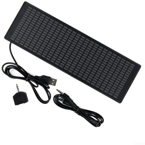 YUANGANG Indicador LED de espectro musical, medidor VU de pantalla, amplificador de nivel de audio, panel analizador de visualización para coche y estudio