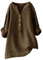 Pull Femme Chic et Elegant Tee Shirt Femme Grande Taille Top Femme Chic et Élégant Blouse Femme Grande Taille 52/54 Chemise Chinoise Femme Chemise Femme Longue Noire T Shirt Marron 2XL