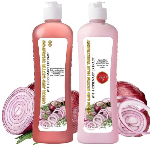 Zwiebel-Biotin- und Rosmarin-Shampoo, Haarwuchs-Shampoo, Shampoo mit Zwiebelextrakt, Biotin-Haarstärkungsshampoo, Rosmarin-Haarwuchs-Shampoo, natürliches Haarpflege-Shampoo