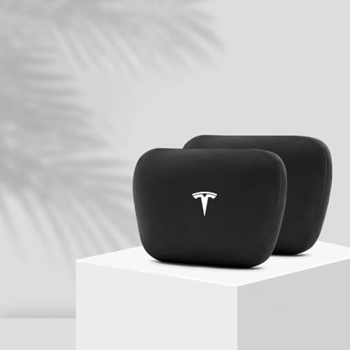 EIWXEFQT 2Pack Auto Kopfstütze, fur Tesla Model S Komfortabel Auto Nackenkissen Auto Kopfstütze Kissen zum Fahren Abnehmbarem Bezug,A