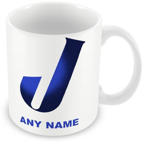 Alphabet Letter J and Name Mug – Personalised A-Z Mug