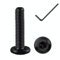 Lot de 25 vis à tête plate M8 x 40 - Vis à tête bombée à six pans creux - Acier au carbone - Filetage complet - Oxyde noir avec clé hexagonale (M8-45 mm)