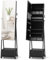 COSTWAY Schmuckschrank mit Spiegel, Schmuck Spiegelschrank mit Schublade, auf Rollen, abschließbar, freistehend, 42 x 38 x 157 cm (Schwarz)