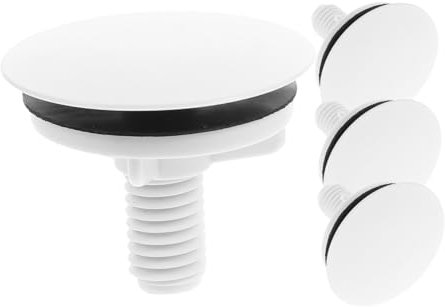 DOITOOL 4piezas Tapa De Desagüe De Fregadero Para Cocina Tapón De Orificio Accesorios De Fregadero De Cocina Para Lavabo Unidades Blanco