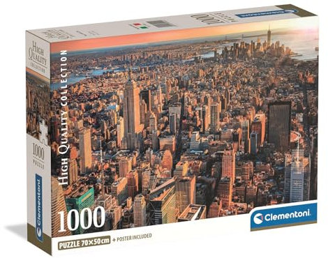 Clementoni Jigsaw Puzzle 1000 pieces Collection New York City, Puzzle for Adults 14-99 Years, Compact Box, Made in Italy, 39944