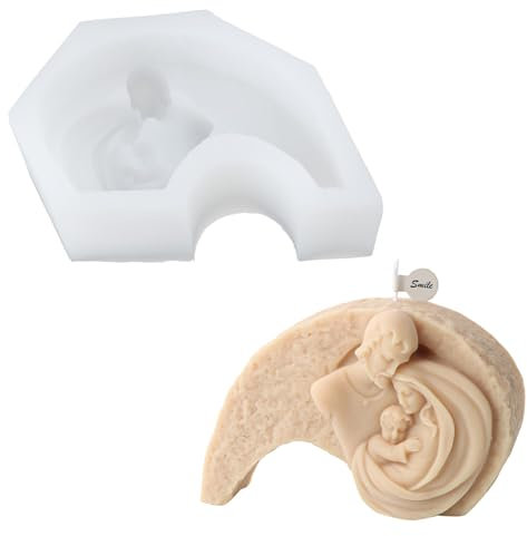 Molde de silicona 3D de familia virgen para aromaterapia, suministros para decoración del hogar, yeso, resina, molud