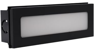 Dopastore Lampada da Parete Segnapasso da Incasso LED 6W Design Rettangolare con Interno Piatto Tecnologia CCT Integrata per Esterni IP65 (Nero)