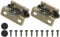 PATIKIL Self-Closing Cabinet Hinges Semi-Overlay 1/2 Inch, 2 Pcs Semi Concealed Flush Face Mount Cabinet Hinge with Screws for Kitchen Bathroom Furniture Cabinet Door, Bronze Tone