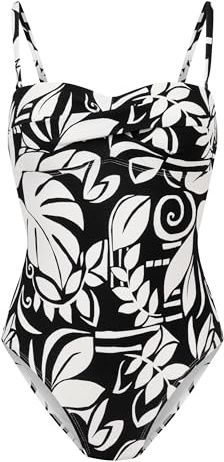 HUNKEMÖLLER Bandeau-Badeanzug Mauritius - Caviar - S