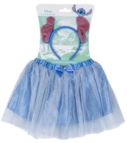 Stitch Disney 2-teiliges Haarreif mit Ohren Tüllrock Verkleidung für Kinder