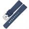 KGFCE Per Omega Watch Band Seamaster 007 Planet Ocean AT150 Accessori per orologi per orologio da guardia in silicone con fibbia Bracciale in gomma(Blue-Silver Buckle)