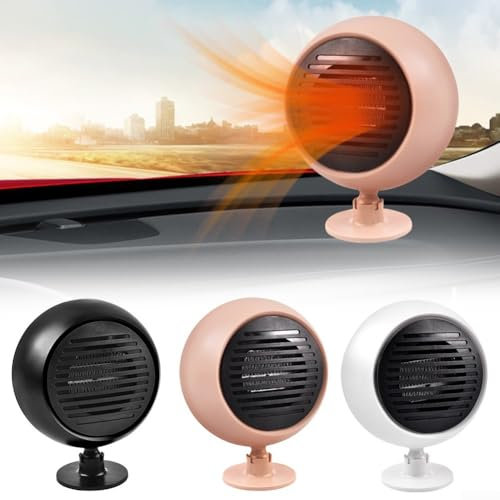 Dispositivo di riscaldamento compatto per auto, 12 V, sbrinamento rapido ed efficiente per una maggiore visibilità (rosa)