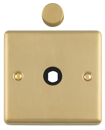 Kooples Hardware Dimmer Switch Plate Wall Mounted Light Control Cover Panel (Satin Brass)