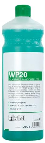 CleanClub Glanz-Klar-Wischpflege WP20 – Professionelle Wischpflege für gewachste & beschichtete Böden, im Reinigungsautomaten verwendbar, mit Highspeedmaschine polierbar für Glanz