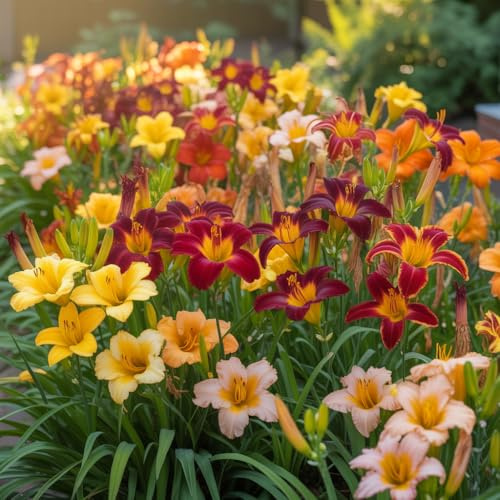 Winterharte XXL-Taglilien Kollektion – Hemerocallis Wurzeln, Mehrjährige Stauden aus Holland (3 Gelbe -Hemerocallis Wurzeln)