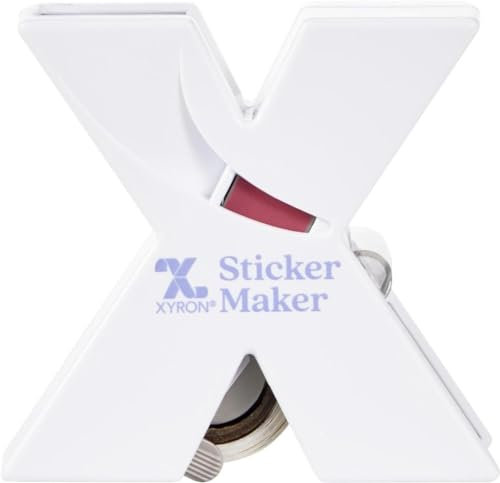 Xyron X150 XRN150 Aufkleberhersteller, für 3,8 cm große Aufkleber, für Scrapbooking, Basteln, Karten, Schulprojekte, säurefreier Klebstoff, tragbar, Farbe kann variieren (XRN150)