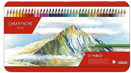 Caran d'Ache Pablo Farbstifte 80 Farben in Metalletui,666.380, Bunt