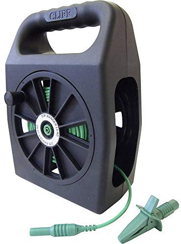 Kit Sicherheitsleitungen [ Stecker 4 mm - Buchse 4 mm] 50.00 m grün Cliff CIH299450