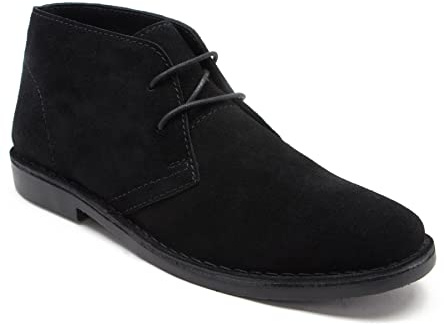 Red Tape Crick Men's 'Gobi' Suede Desert Boots, Formal, Classic, Comfortable and Stylish, Fashionable Addition to Any Outfit, Made with Leather (Black/Brown/Navy/Stone)