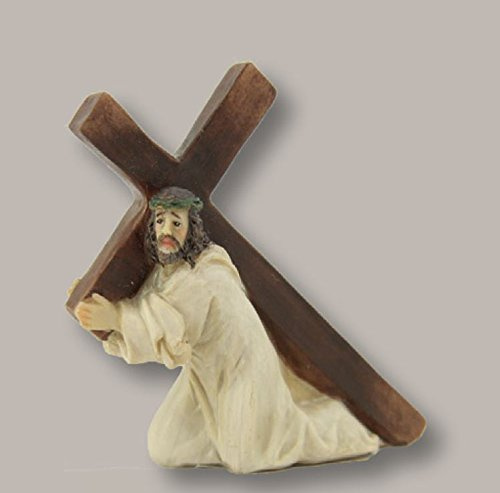 Passionsfiguren: Jesus unter dem Kreuz, für ca. 5cm Figuren