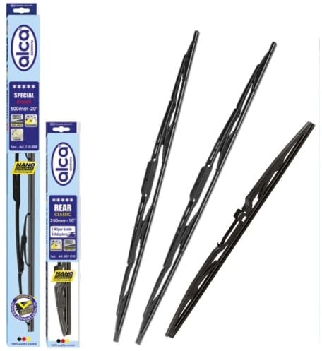 Fits Nissan Juke 2010-2017 Alca Germany Universal Windscreen Wiper Blades 221412 Front Rear Hook Type AU2214H12ARC