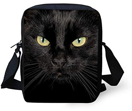 HUGS IDEA Damen Gepäck-Kuriertasche, Schwarze Katze