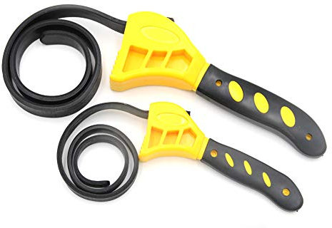 Preamer 15,2 cm 20,3 cm Gummigurt-Schraubenschlüssel-Set, Einmachgläseröffner, Rohrzange, Gummi-Gurt-Schraubenschlüssel, von Mechanikern, Klempnern verwendet werden, 2 Stück
